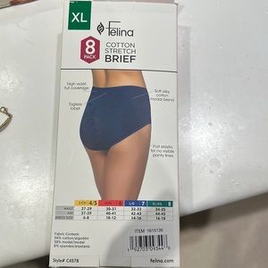 Felina 8 pack cotton stretch brief size XL